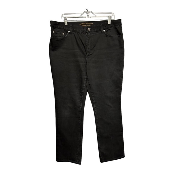 Ralph Lauren Black Bootcut Jeans 14L High Rise Straight Leg Classic Fit Denim - Picture 3 of 12